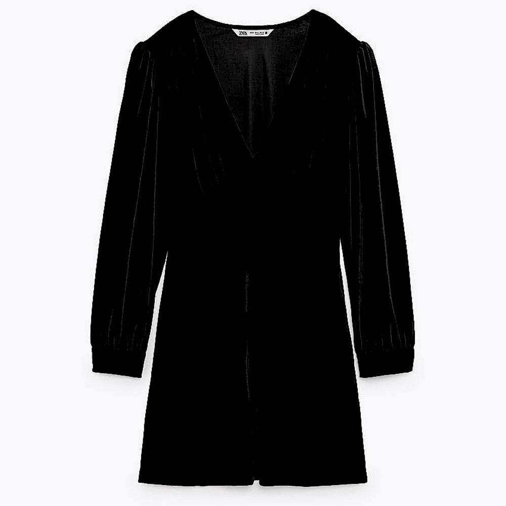 BNWT Velvet V-Neck Zara Dress